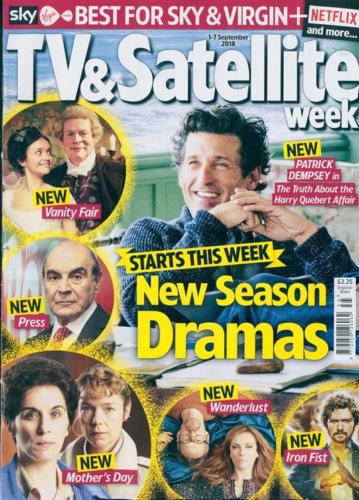 UK TV & Satellite Magazine 1 Sept 2018 PATRICK DEMPSEY Finn Jones ALICE EVE