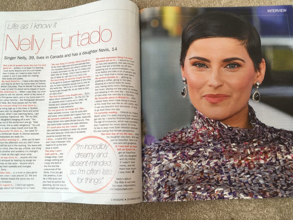 UK S Magazine 03/2018 NELLY FURTADO Amrita Archaria MILTON JONES Tony Robinson