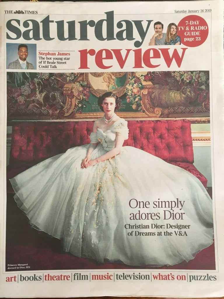 UK Times Review JAN 2019 CHRISTIAN DIOR Stephan James PRINCESS MARGAR YourCelebrityMagazines