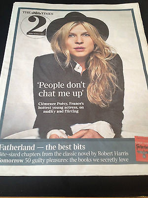 UK TIMES 2 OCTOBER 4 2013 CLEMENCE POESY BIRDSONG ACTRESS INTERVIEW