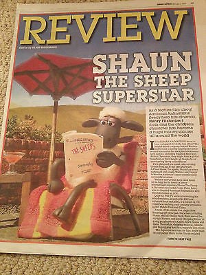 AARDMAN Shaun the Sheep The Movie Photo Cover Express Review Special Feb 2015