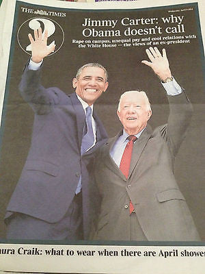 Times 2 Publication - April 2014 Jimmy Carter Barack Obama Peaches Geldof