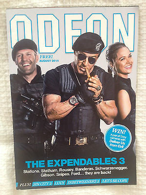 ODEON MAGAZINE AUG 2014 EXPENDABLES JASON STATHAM SYLVESTER STALLONE RONA ROUSEY