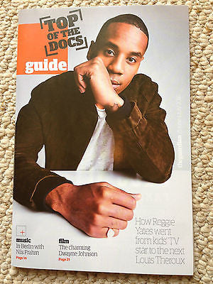 REGGIE YATES NEW PHOTO COVER GUIDE MAGAZINE JUNE 2016 NILS FRAHM DWAYNE JOHNSON