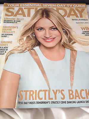 SATURDAY MAGAZINE SEPT 2014 TESS DALY JOANNE FROGGATT ROGER MOORE MARK WINGETT