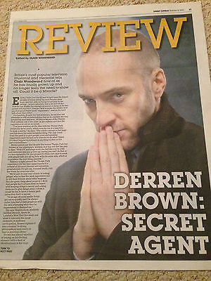 SUNDAY EXPRESS REVIEW NOVEMBER 2015 DERREN BROWN PHOTO COVER INTERVIEW