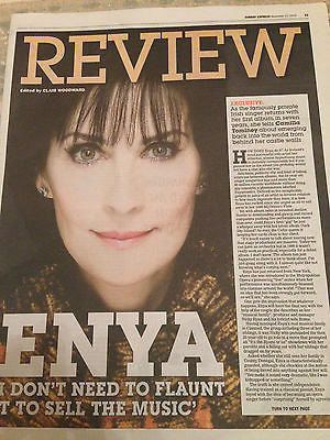 SUNDAY EXPRESS REVIEW NOVEMBER 2015 - ENYA - DARK SKY ISLAND PHOTO INTERVIEW