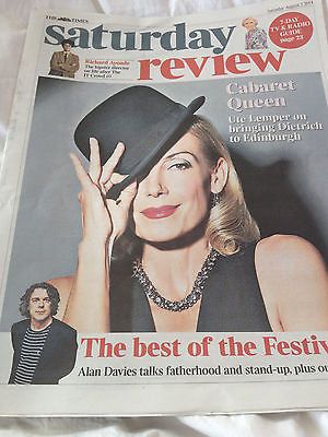 Times Saturday Review - 2 August 2014 - Ute Lemper Richard Ayoade Alan Davies