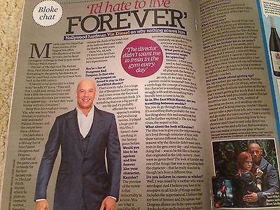 The Fast And The Furious VIN DIESEL PHOTO INTERVIEW UK MAGAZINE MARCH 2106