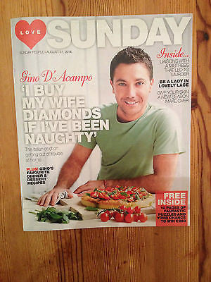 GINO D'CAMPO PHOTO COVER INTERVIEW UK SUNDAY MAGAZINE AUGUST 2014