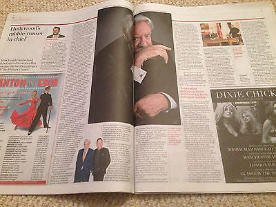 Linda KIM CATTRALL PHOTO INTERVIEW TELEGRAPH REVIEW NOV 2015 DONALD SUTHERLAND