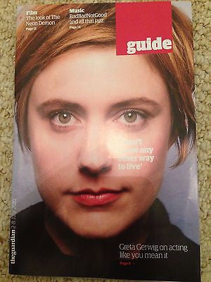 GRETA GERWIG - JENA MALONE - BILL BAILEY UK Guardian Guide Magazine July 2016