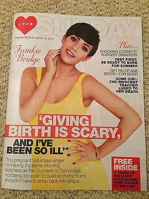 UK SUNDAY MAGAZINE - FRANKIE SANDFORD BRIDGE - APRIL 19 2015