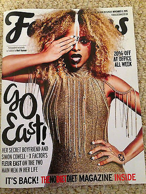 FABULOUS MAGAZINE NOVEMBER 2015 FLEUR EAST PHOTO COVER INTERVIEW ANASTACIA