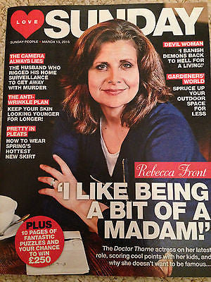 LOVE Sunday Magazine March 2016 REBECCA FRONT PHOTO COVER INTERVIEW