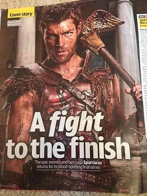 Spartacus LIAM MCINTYRE Photo Cover TV & SATELLITE Magazine 9 February 2013