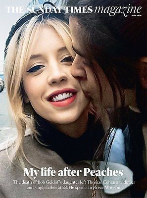 SUNDAY TIMES Mag 03/04/2016 THOMAS COHEN interview PEACHES GELDOF