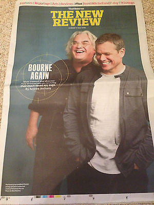 MATT DAMON - PAUL GREENGRASS - JASON BOURNE - Photo Cover Interview July 2016