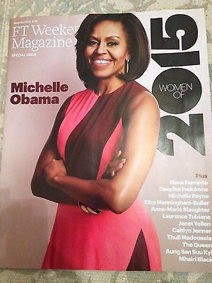 FT WEEKEND DECEMBER 2015 MICHELLE OBAMA DEEPIKA PADUKONA MICHELLE PAYNE