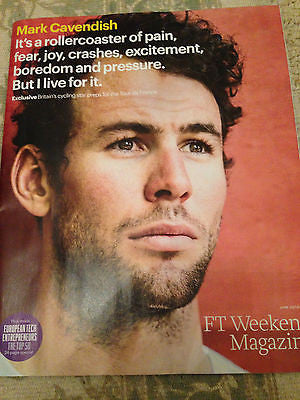 MARK CAVENDISH PHOTO COVER FT WEEKEND MAGAZINE - 21 JUNE 2015 - CANDI STATON