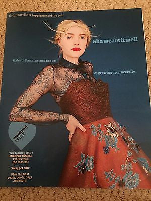 DAKOTA FANNING Photo Cover Interview UK Guardian Weekend Magazine October 2016