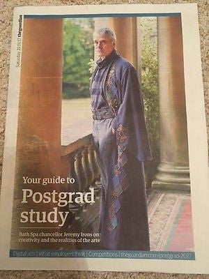 UK Guardian Supplement January 2017 Jeremy Irons interview