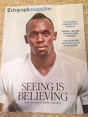 TELEGRAPH magazine 2016 USAIN BOLT Cover Photo Interview - Becky & Ellie Downie