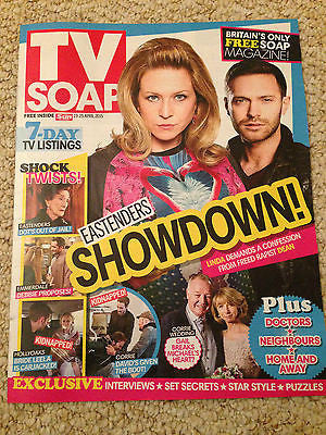 UK TV SOAP MAGAZINE - MATT DI ANGELO STEFAN DENIS ADAM BARTON - APRIL 2015