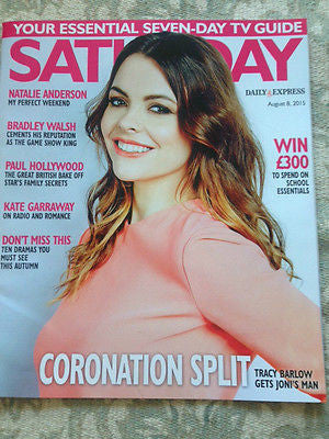 KATE FORD Pat Sharp KATE GARRAWAY Bradley Walsh SATURDAY MAGAZINE - August 2015