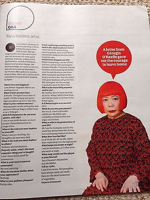 MOBY - EXCLUSIVE INTERVIEW  Guardian Weekend UK Magazine May 2016 Yayoi Kusama