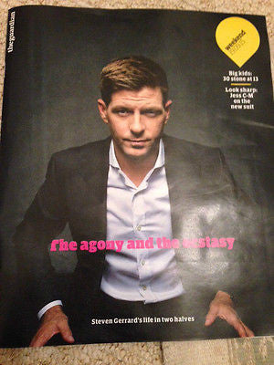 UK GUARDIAN WEEKEND MAGAZINE - STEVEN GERRARD - JOSEPH GORDON LEVITT - SEPT 2015