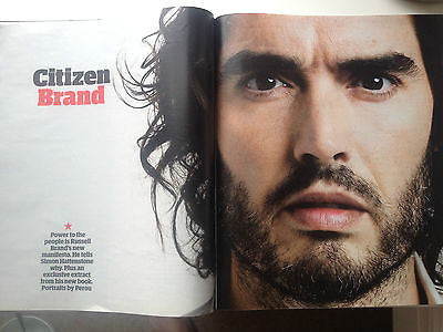 RUSSELL BRAND UK GUARDIAN PHOTO COVER OCTOBER 2014 ONE DAY ONLY MAGAZINE