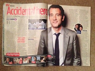 TV TIMES MAGAZINE NOV 2014 CLIVE OWEN JACK DONNELLY ROSIE MARCEL DAVID McCALLUM