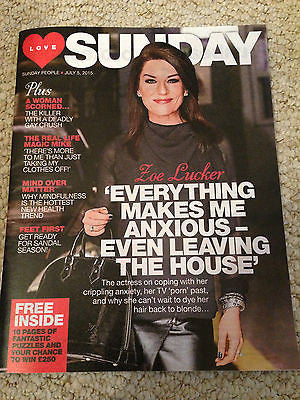 UK SUNDAY MAGAZINE - ZOE LUCKER PHOTO INTERVIEW - JULY 5 2015