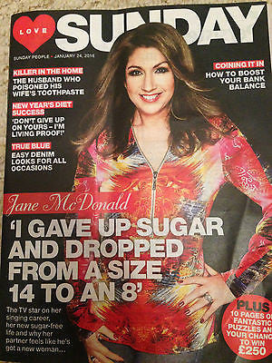 SUNDAY Magazine January 2016 JANE McDONALD PHOTO COVER INTERVIEW.