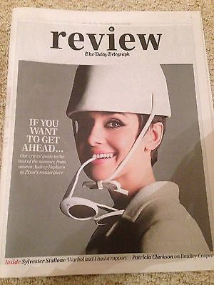 TELEGRAPH REVIEW MAY 2015 AUDREY HEPBURN PATRICIA CLARKSON SYLVESTER STALLONE