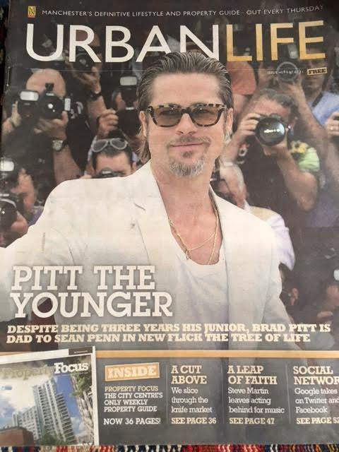 Brad Pitt UK Photo Cover Urban Life Magazine July 2011