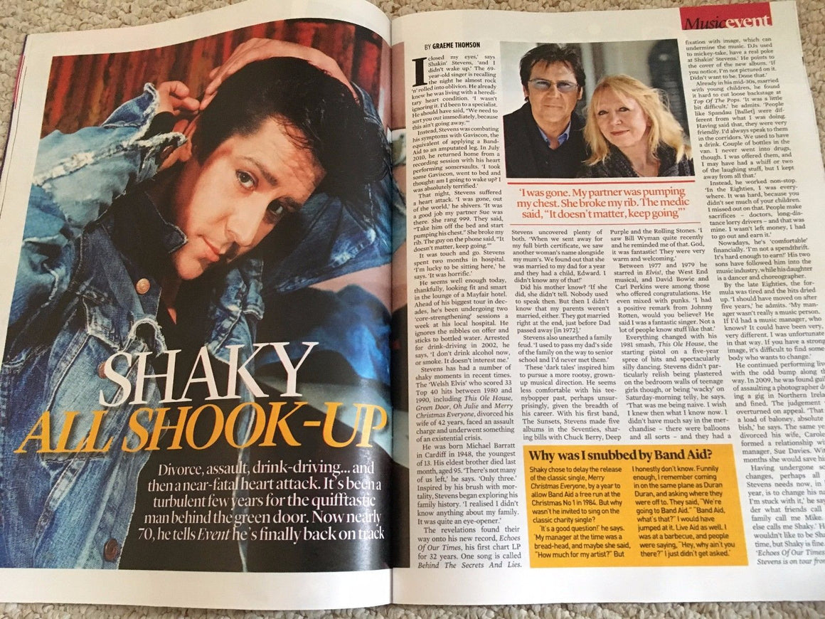 UK Event Magazine 2 April 2017 Shakin Stevens Photo Interview - David Tennant