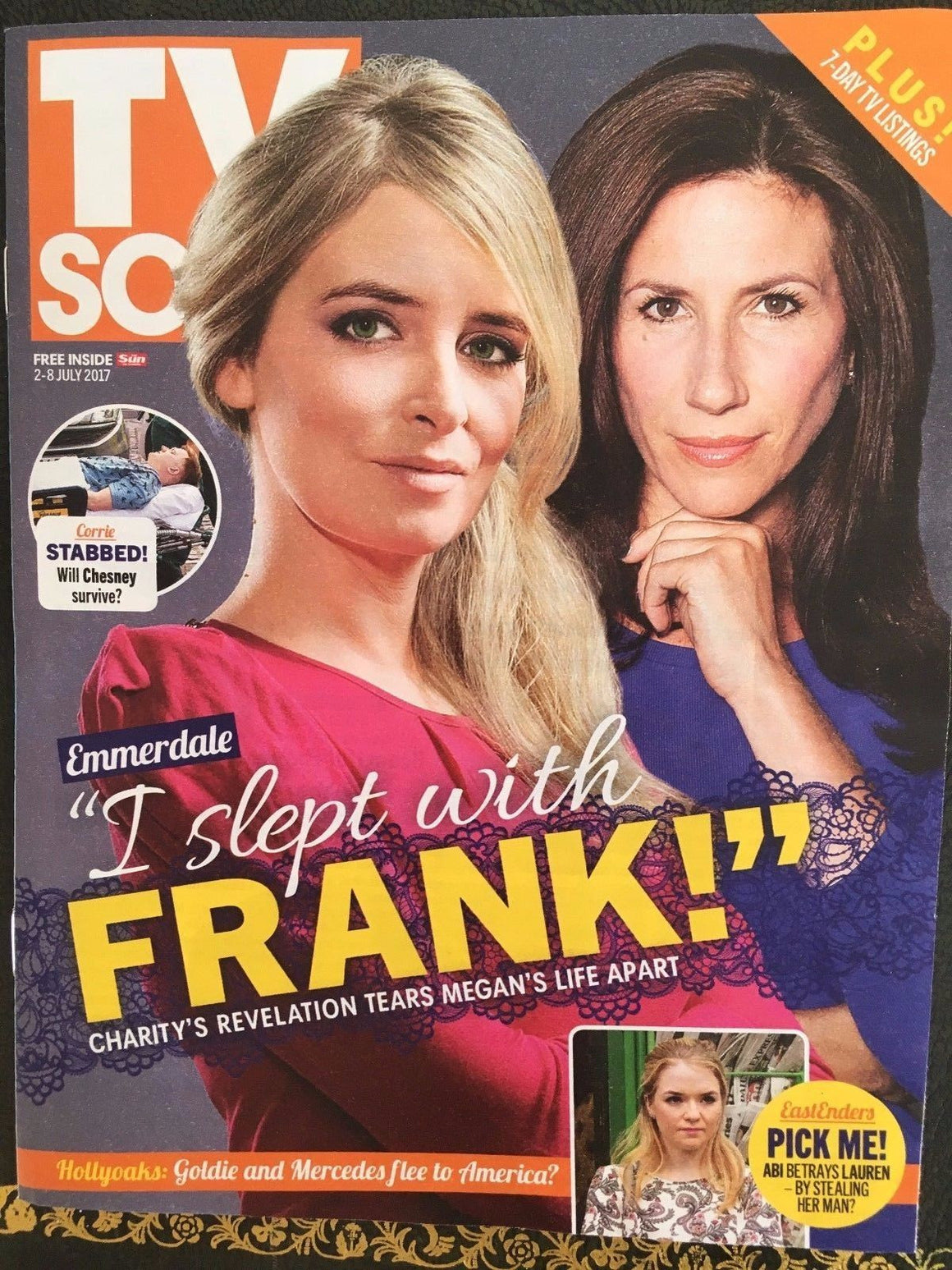 TV Soap Magazine July 2nd 2017 Emma Atkins Gaynor Faye John Bowe Sam Aston