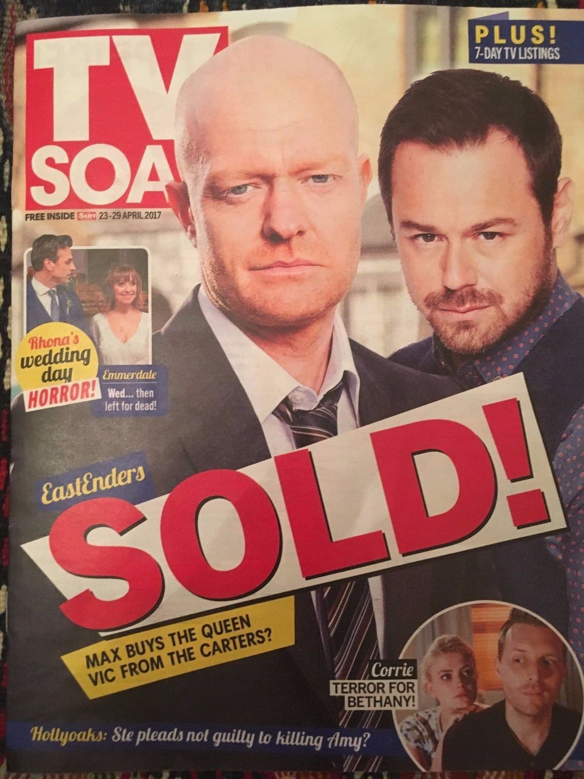 TV SOAP MAGAZINE 23 APRIL 2017 JAKE WOOD DANNY DYER LUCY FALLON GAYNOR FAYE