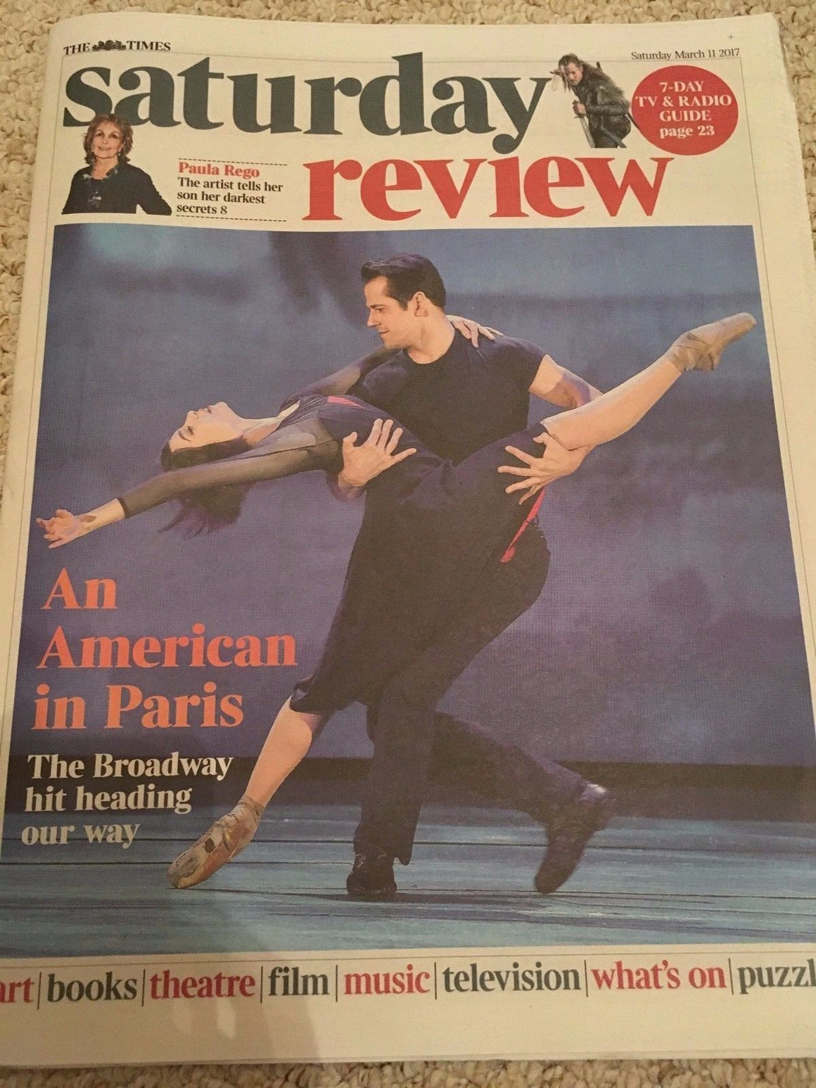 Times Review March 2017 Robert Fairchild Paula Rego Underworld  Jane Horrocks