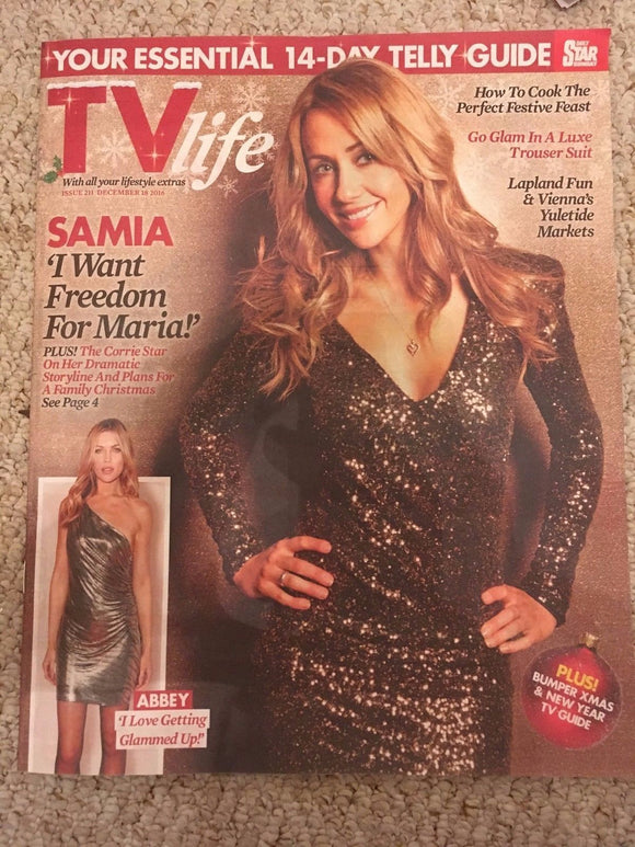 TV LIFE MAGAZINE 12/2016 SAMIA LONGCHAMBON Rachel Riley Philip Schofield