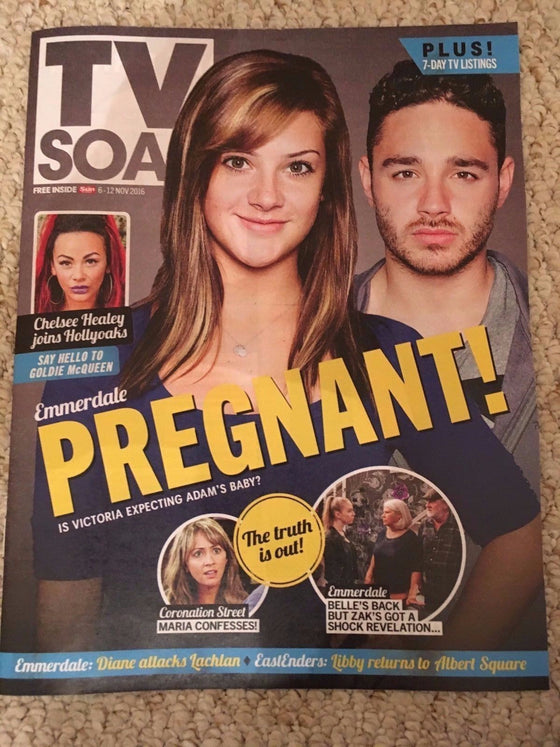 TV SOAP MAGAZINE NOVEMBER 2016 ADAM THOMAS LUCY FALLON ISABEL HODGINS