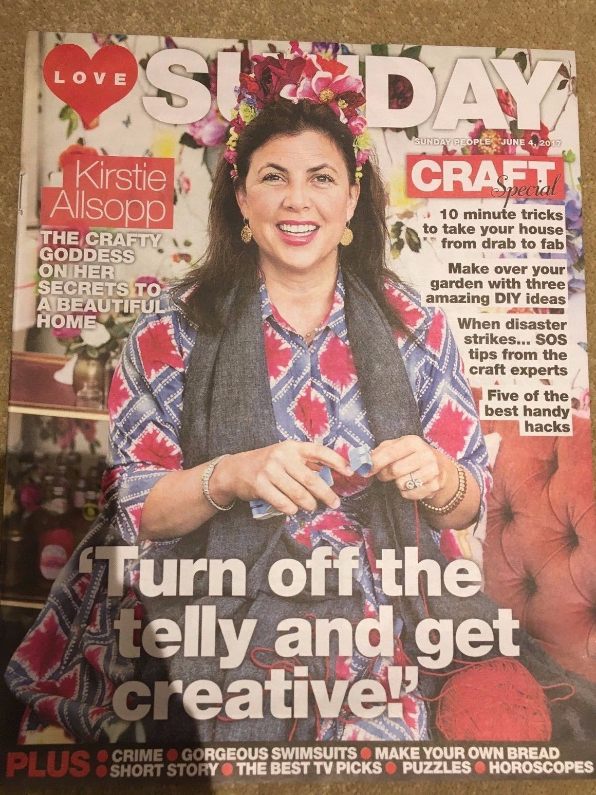 Love Sunday magazine June 2017 Kirstie Allsopp Photo Cover Interview