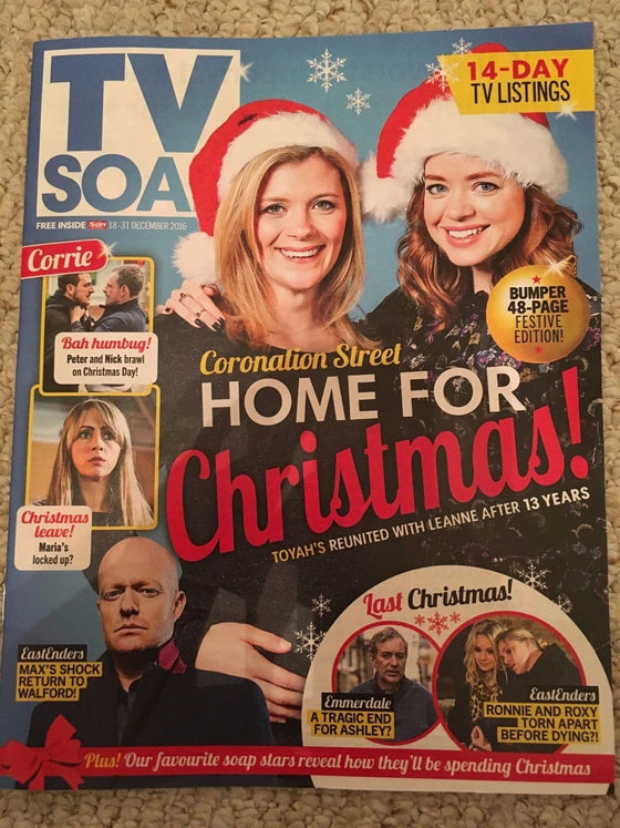 TV SOAP MAGAZINE DECEMBER 2016 GEORGIA TAYLOR JAKE WOOD JANE COX ANNA PASSEY