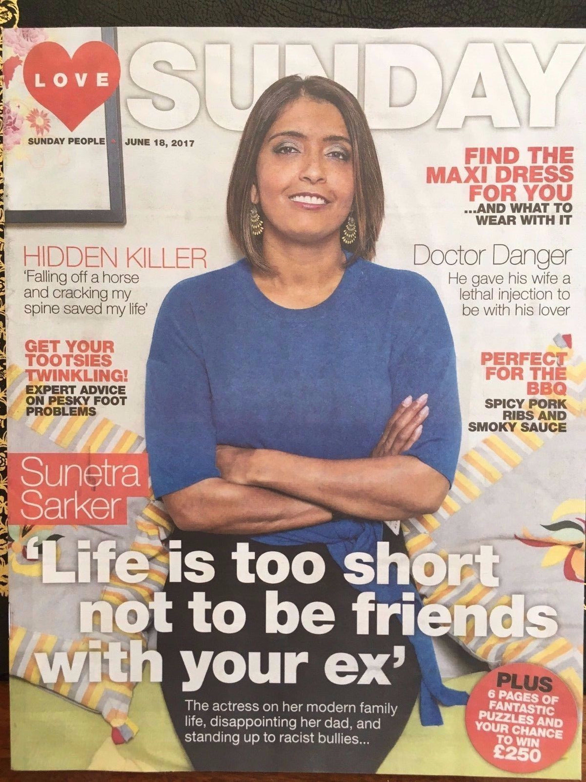 Love Sunday magazine June 2017 Sunetra Sarker Photo Cover Interview