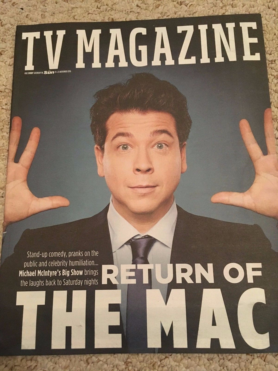 SUN TV Magazine 11/2016 MICHAEL MCINTYRE Martin Lewis DANNY DYER Angela Griffin