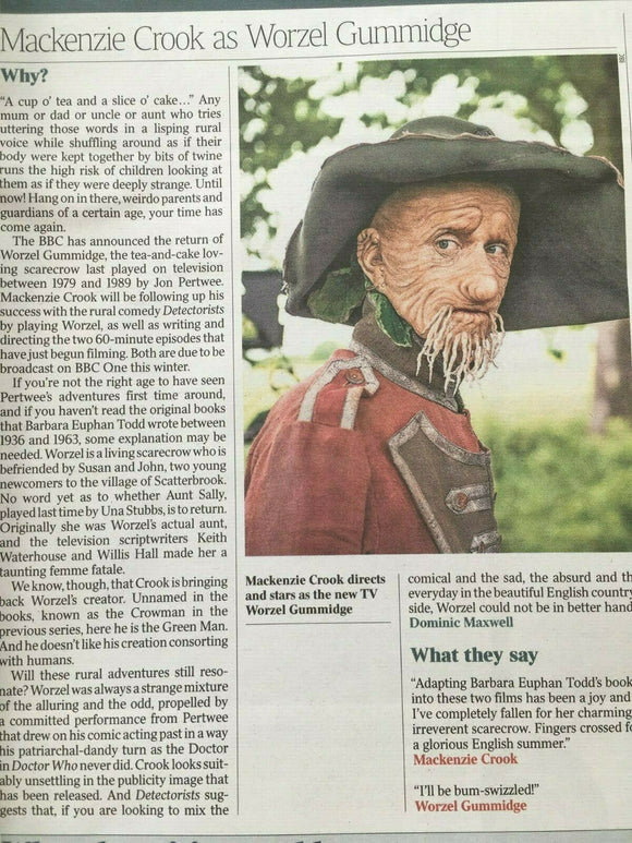 TIMES REVIEW 8th June 2019 George Clooney cover and interview - Mackenzie Crook