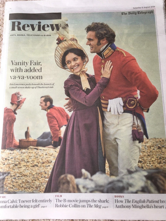 UK Telegraph Review 11th August 2018: ANNA CALVI Tom Bateman OLIVIA COOKE