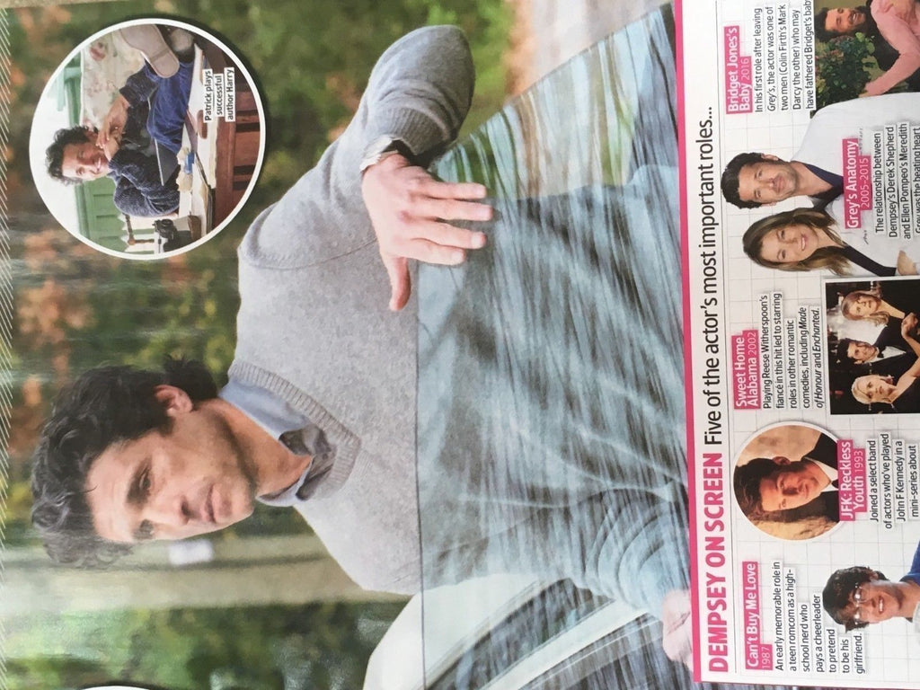 UK TV & Satellite Magazine 1 Sept 2018 PATRICK DEMPSEY Finn Jones ALICE EVE